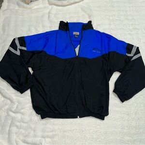 Vintage Reebok Black and Blue Windbreaker Jacket